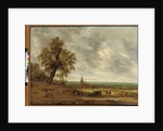A panoramic landscape with travellers on a path, the city of Amersfoort beyond, 1634 by Salomon van Ruisdael or Ruysdael