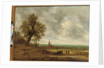 A panoramic landscape with travellers on a path, the city of Amersfoort beyond, 1634 by Salomon van Ruisdael or Ruysdael