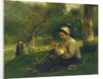 Mère et ses enfants au Saint-Siméon: the Loving Mother by Adolphe-Felix Cals
