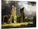 Glastonbury Abbey with the Tor beyond by George Arnald