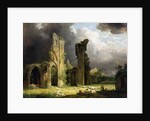 Glastonbury Abbey with the Tor beyond by George Arnald