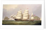 The barque 'Undaunted' off Ailsa Craig, with merchant ships beyond by C.H. Fyfe