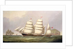 The barque 'Undaunted' off Ailsa Craig, with merchant ships beyond by C.H. Fyfe