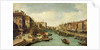 The Grand Canal near the Rialto Bridge, Venice, c.1730 by (1697-1768) Canaletto