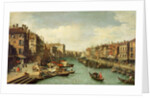 The Grand Canal near the Rialto Bridge, Venice, c.1730 by (1697-1768) Canaletto