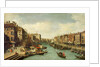 The Grand Canal near the Rialto Bridge, Venice, c.1730 by (1697-1768) Canaletto