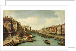 The Grand Canal near the Rialto Bridge, Venice, c.1730 by (1697-1768) Canaletto