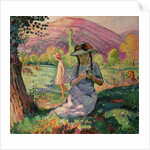 Young Girl picking Flowers, 1910 by Henri Lebasque