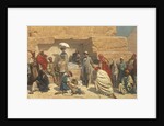 Lunch at foot of pyramids, Gizeh by Franz Vinck