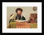 A Rabbi reading the Talmud by Isidor (1853-1921) (follower of) Kaufmann