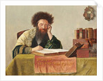 A Rabbi reading the Talmud by Isidor (1853-1921) (follower of) Kaufmann