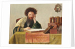 A Rabbi reading the Talmud by Isidor (1853-1921) (follower of) Kaufmann