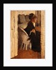 Woman putting on gloves by Edgar Degas