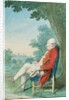 Mr. O'Flanagan seated in profile to the left in a Park, 1771 by Louis Carrogis