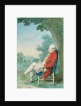 Mr. O'Flanagan seated in profile to the left in a Park, 1771 by Louis Carrogis