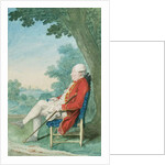 Mr. O'Flanagan seated in profile to the left in a Park, 1771 by Louis Carrogis