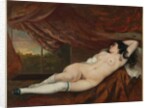 Reclining female nude, 1862 by Gustave Courbet