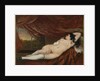 Reclining female nude, 1862 by Gustave Courbet