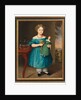 Portrait of Amy Philpot in a Blue Dress with Doll and Goldfish by Joseph Whiting Stock