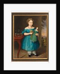 Portrait of Amy Philpot in a Blue Dress with Doll and Goldfish by Joseph Whiting Stock
