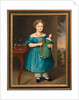 Portrait of Amy Philpot in a Blue Dress with Doll and Goldfish by Joseph Whiting Stock