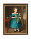Portrait of Amy Philpot in a Blue Dress with Doll and Goldfish by Joseph Whiting Stock