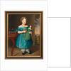 Portrait of Amy Philpot in a Blue Dress with Doll and Goldfish by Joseph Whiting Stock