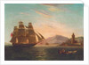 The Frigate HMS Pearl, 32 guns, entering the Faro, Messina by English School