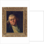 Portrait of a gentleman, bust-length, in a blue coat and yellow waistcoat by Joshua Reynolds