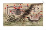 Naval battle scene at the Dagu or Taku Forts, Second Opium War, 1859 by School Chinese