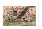 Naval battle scene at the Dagu or Taku Forts, Second Opium War, 1859 by School Chinese