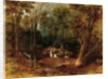 Maoris crossing a forest stream, 1887 by Peter Power