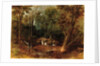 Maoris crossing a forest stream, 1887 by Peter Power