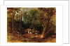Maoris crossing a forest stream, 1887 by Peter Power