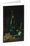 Still life with bottle and glass by John Decker