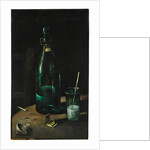 Still life with bottle and glass by John Decker