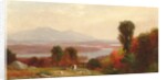 Cows and Sheep Grazing in an Autumn River Landscape by Homer Dodge Martin