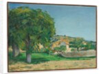 Chestnut trees and farm at Jas de Bouffan, c.1876 by Paul Cezanne