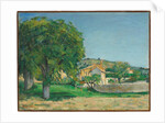 Chestnut trees and farm at Jas de Bouffan, c.1876 by Paul Cezanne