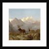 Detail of Stags And Hinds In A Highland Landscape, 1864 by John Frederick Herring Jnr