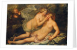 Jupiter in the guise of Diana and the nymph Callisto by Pietro Liberi