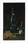 Still life with bottle and glass by John Decker