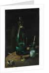 Still life with bottle and glass by John Decker