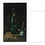 Still life with bottle and glass by John Decker