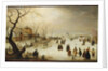 A Winter River Landscape with Figures on the Ice by Hendrik Avercamp