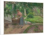 Washerwoman in the garden of Eragny, 1899 by Camille Pissarro