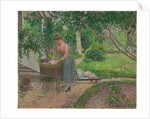 Washerwoman in the garden of Eragny, 1899 by Camille Pissarro