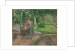 Washerwoman in the garden of Eragny, 1899 by Camille Pissarro