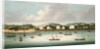 A view of Singapore from the roads with American, French and British shipping, c.1850 by School Chinese