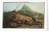 A volcanic island with a harbour and shipping by & Guerra G. Canaletto